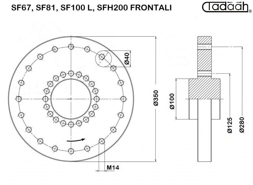 100AR80-95 Camme speciali corte frontali per Plurimandrino Schutte SF67, SF81, SF100 L, SFH200