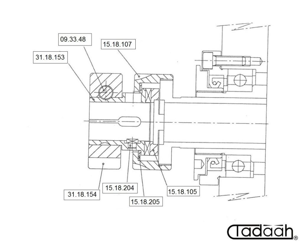 31.18.020 Complete coupling for Gildemeister AS20, GS20, GM20 front tool spindle