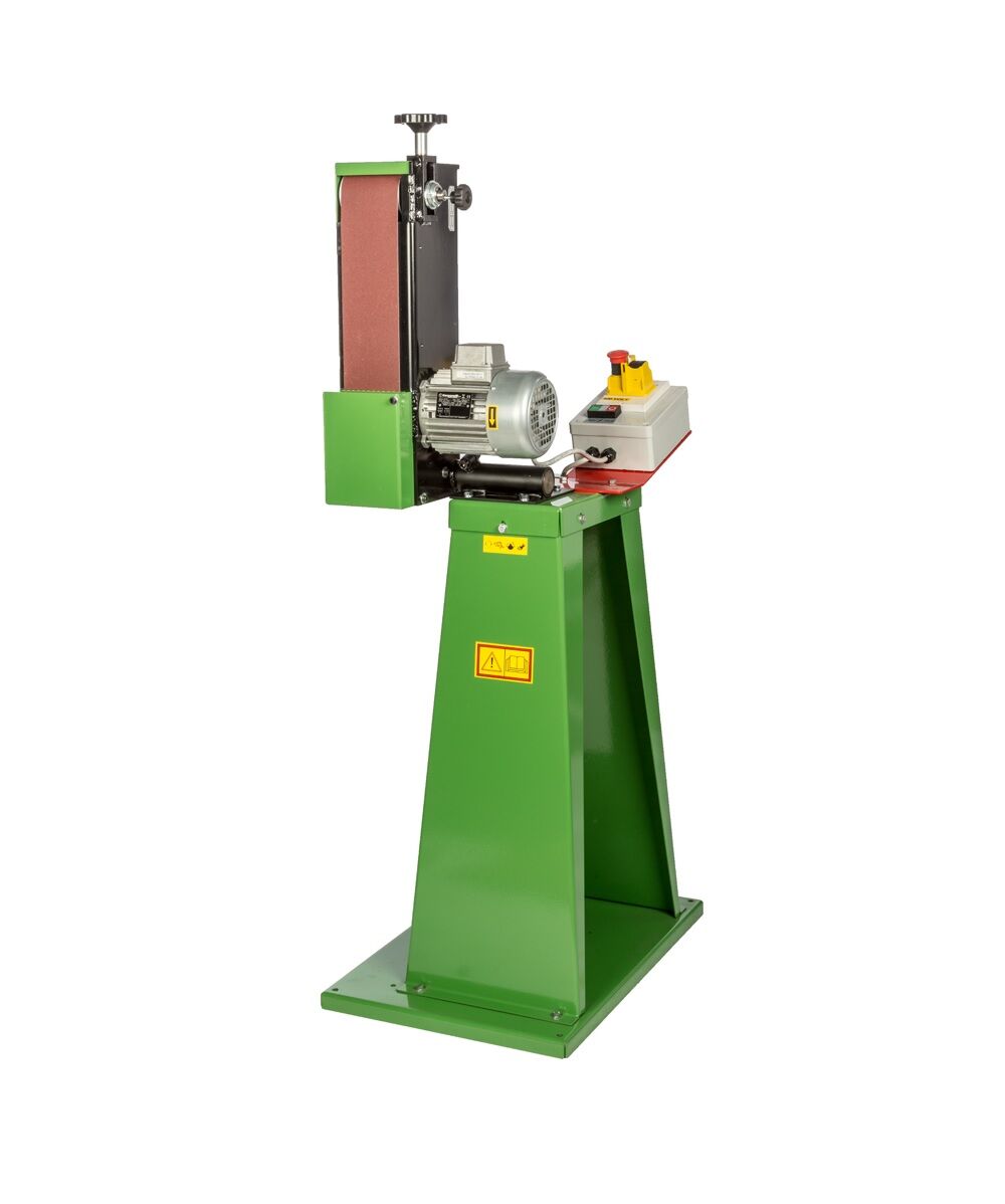 NEBES SL-2 TF Sbavatrice a nastro da banco completa di centralina bassa tensione e pulsante fungo di emergenza, motore a induzione trifase 400V - Nastro 1000x100mm