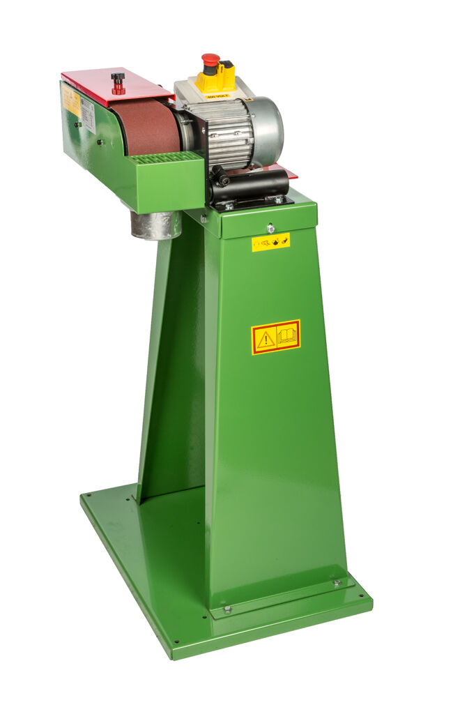 NEBES SL-2 TF Sbavatrice a nastro da banco completa di centralina bassa tensione e pulsante fungo di emergenza, motore a induzione trifase 400V - Nastro 1000x100mm