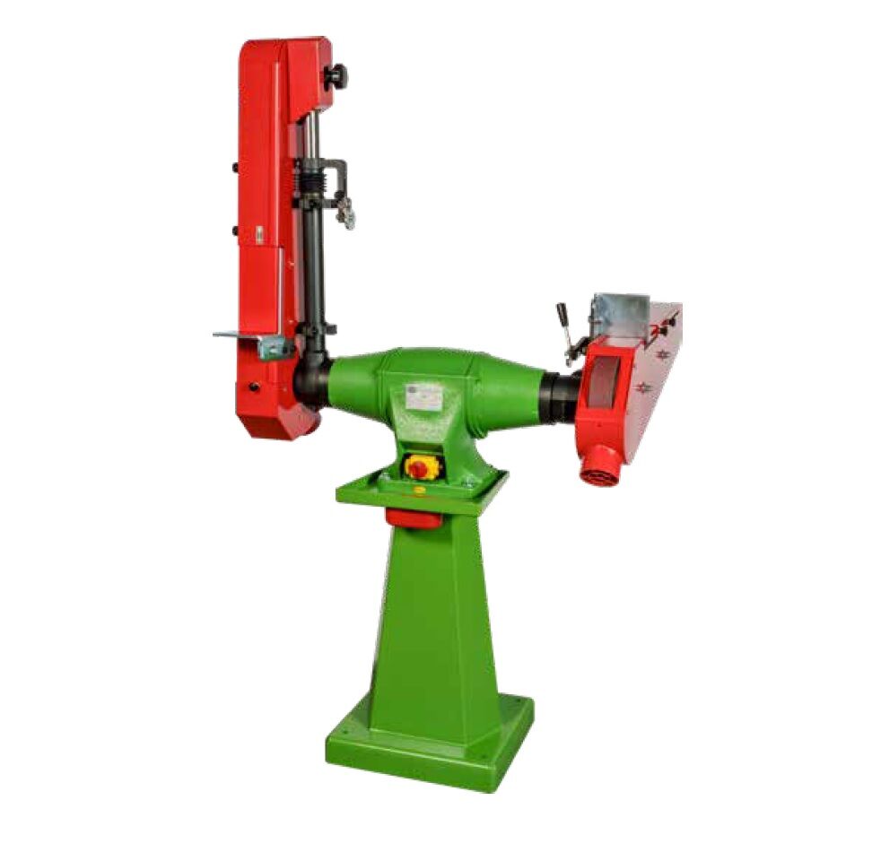 NEBES SN-6 Industrial double belt deburring-sanding machine, 400V three-phase induction motor - Abrasive belt size 2000x50mm