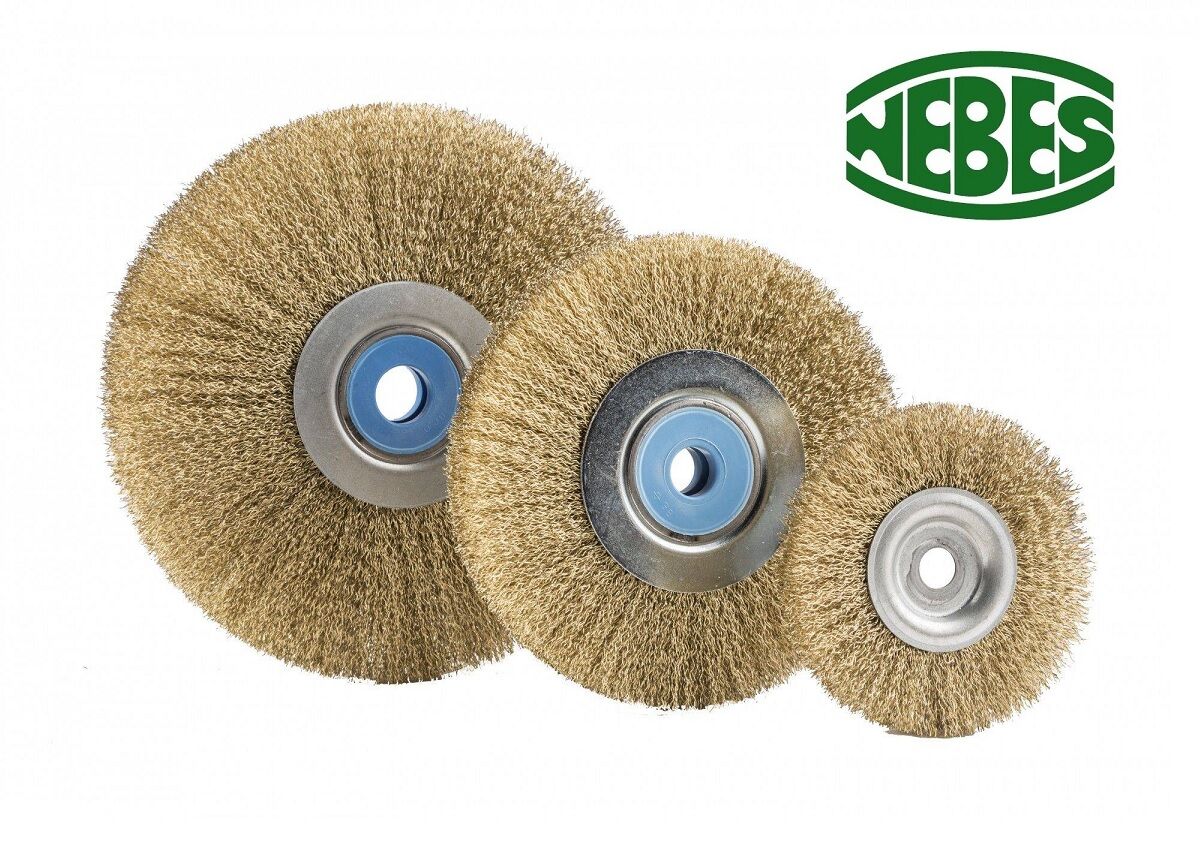 ART. 104 Original NEBES Crimped brass Replacement brush for combined machines - Brush size 100x12x12mm