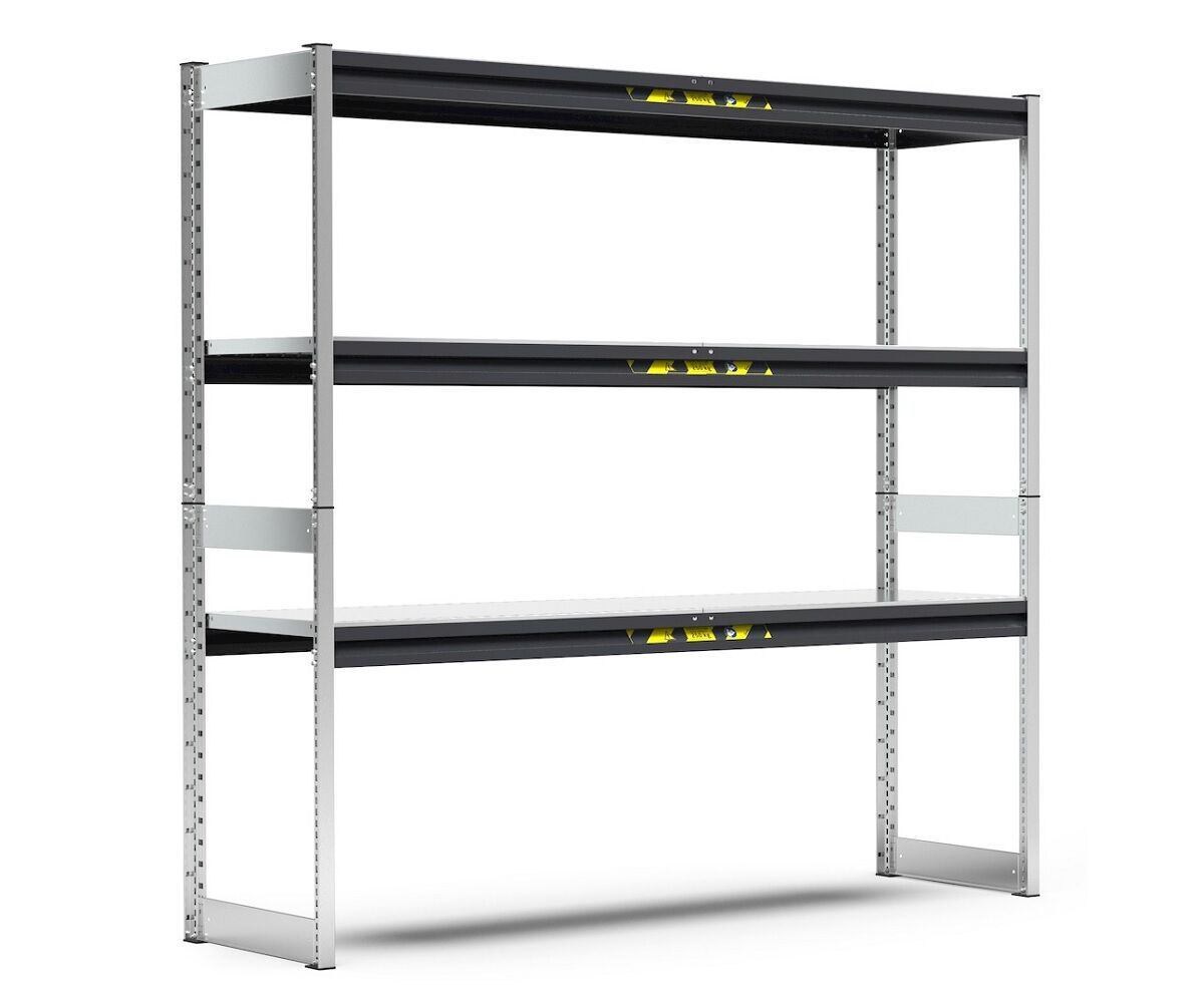 Arredamento Fami ST2003 Scaffale a campata larga con struttura modulare per adattarlo in base agli spazi e poterlo ampliare - Misure 2065x321x2016mm