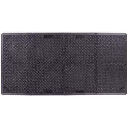UNICOMFORT STANLEY UMT2424B - Tappetino anti-fatica a piastrelle con 1 bordo 60x60x1,5cm