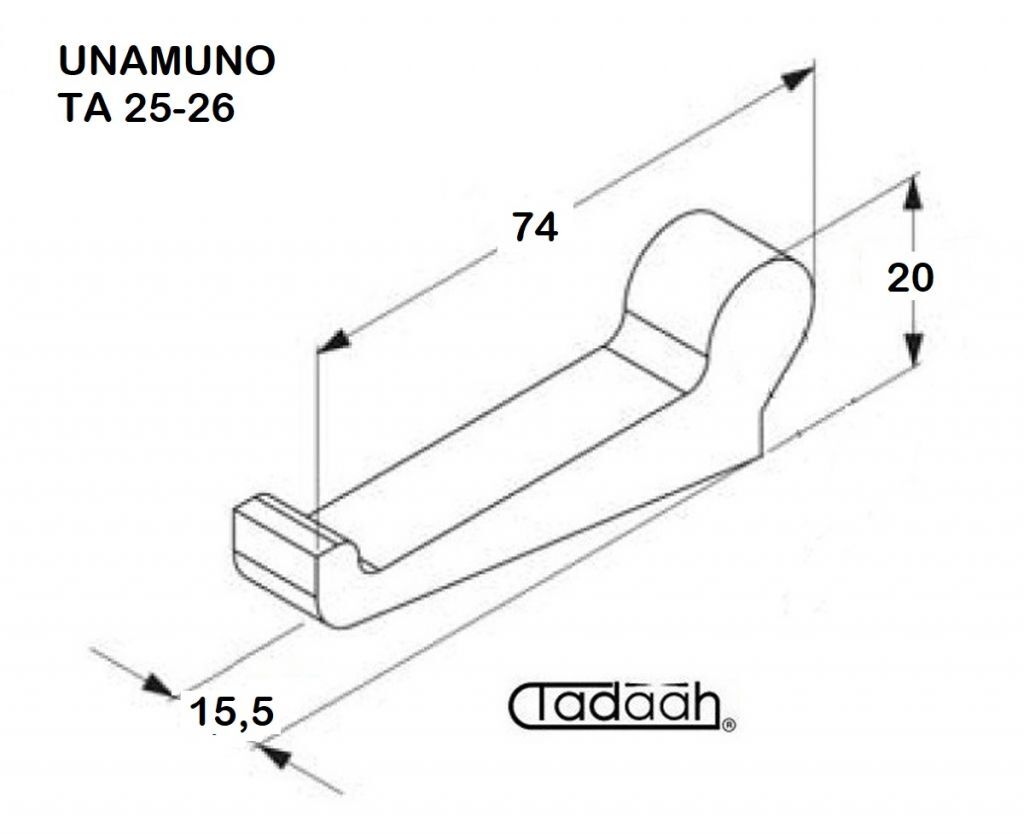 TA2526 Nasello per tornio UNAMUNO TA 25-26
