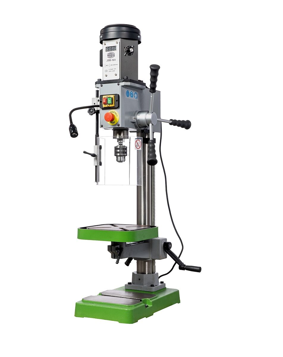 NEBES TC16B Bench drill with brushless direct drive motor, Single phase motor, MT2 spindle taper, Drilling capacity Steel 16mm and Cast iron 16mm