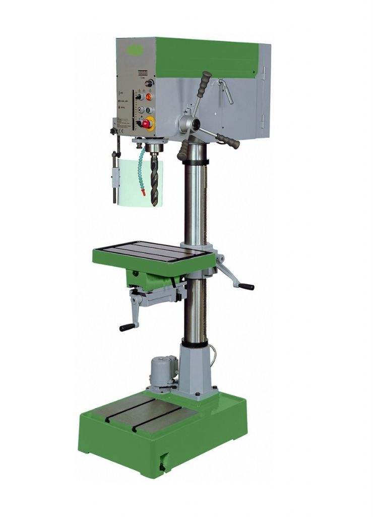 NEBES TC32IMTG Profi-Bohrmaschine mit Kühlmittelpumpe zum Bohren und Gewindeschneiden, leistungsstarker Inverter-Riemenmotor
