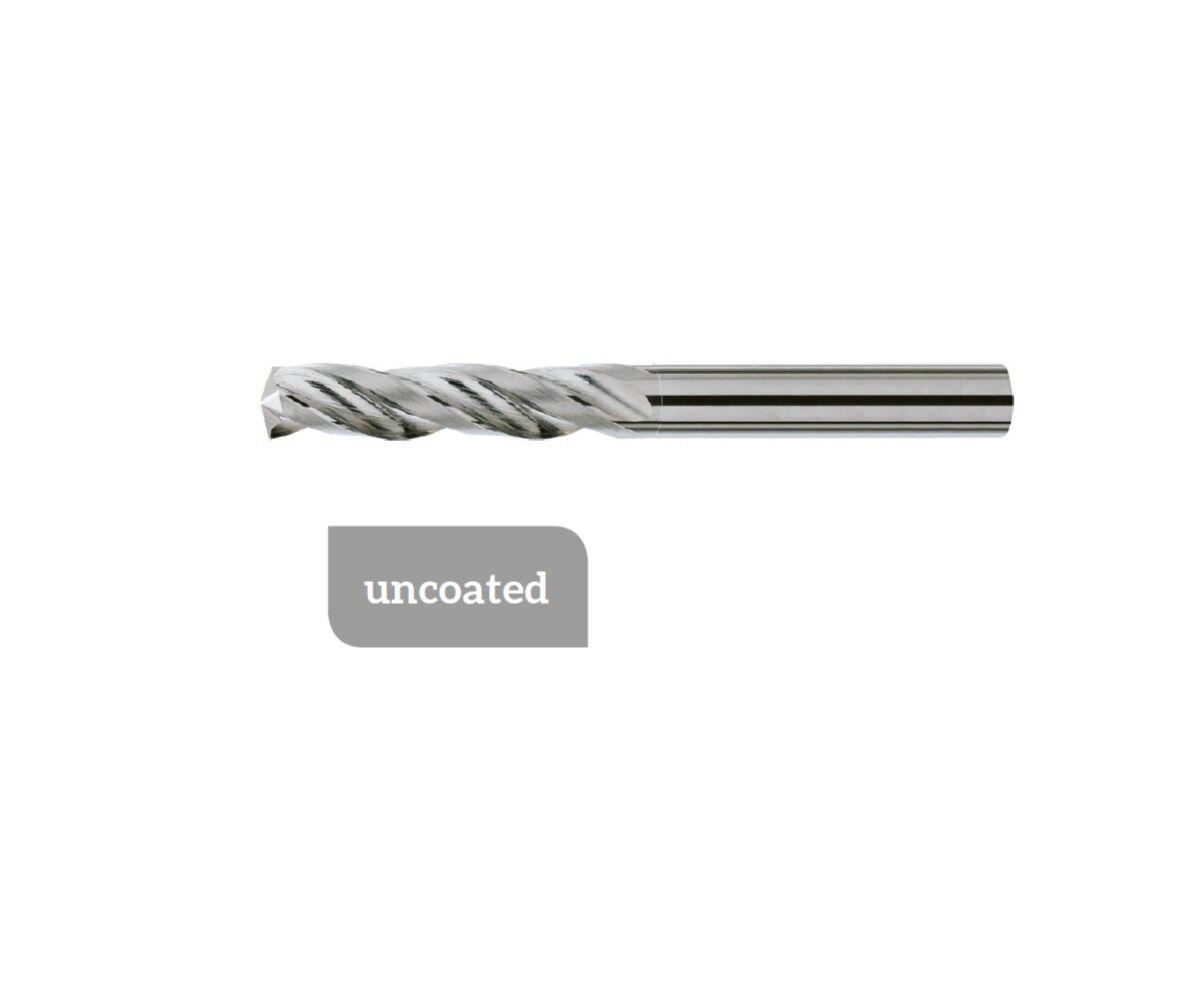 TD-1.253 Punta a elica in metallo duro Ø3.00 a Ø14.00 in metallo duro corta a 3 taglienti con gambo cilindrico, profondita di foratura pari a 1.5xØ