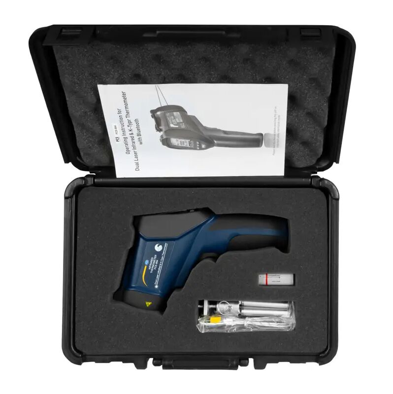 PCE Instruments PCE-894 Termometro ad infrarossi industriale con ingresso per termocoppia, doppio raggio laser, campo di misura da -50 a +1850°C