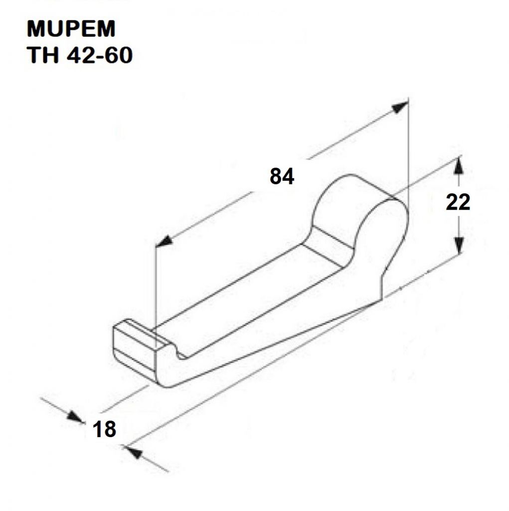 TH-CA-014  Spannfinger passend für Einspindeldrehautomat, MUPEM- TH 42-60