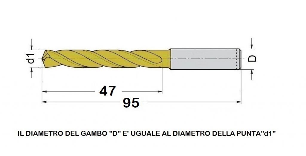 THP-2.900-1150 Punta a elica in metallo duro Ø11.5 a 2 taglienti, ad alte prestazioni con gambo cilindrico, profondità di foratura pari a 3xØ, rivestita in AlTiSiN