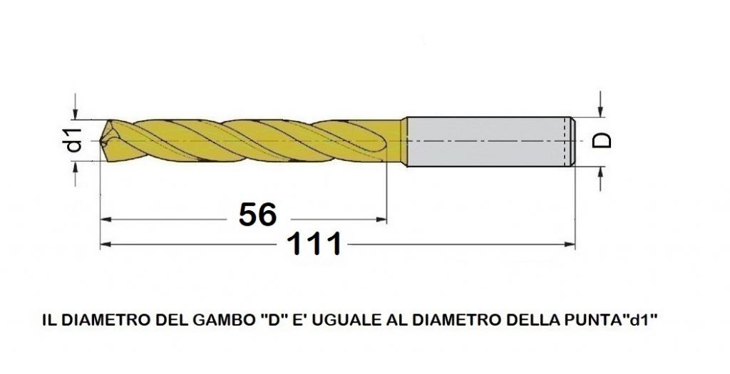 THP-2.900-1450 Punta a elica in metallo duro Ø14.5 a 2 taglienti, ad alte prestazioni con gambo cilindrico, profondità di foratura pari a 3xØ, rivestita in AlTiSiN