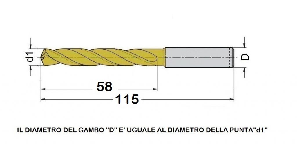 THP-2.900-1600 Punta a elica in metallo duro Ø16.0 a 2 taglienti, ad alte prestazioni con gambo cilindrico, profondità di foratura pari a 3xØ, rivestita in AlTiSiN