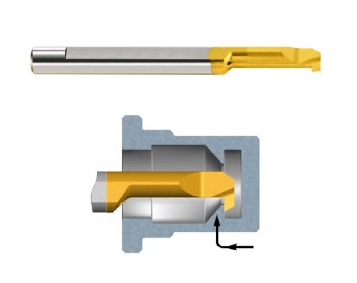 MXL CARMEX Micro Bareno sinistri per tornitura posteriore Tiny Tools in metallo duro non rivestito K20, rivestito BXC o BMK, fantina mobile, selezionare la dimensione d1 per il foro e L1 per la profondità