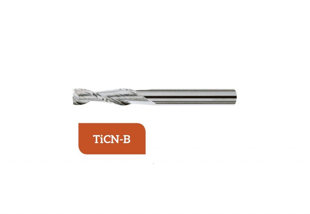 TM-3.2L-1200C Hartmetall-Spiralfräser Ø12.0 mit zwei Schneiden, Mittelschneidenschaft mit zylindrischem Schaft, beschichtet mit TiCN-B