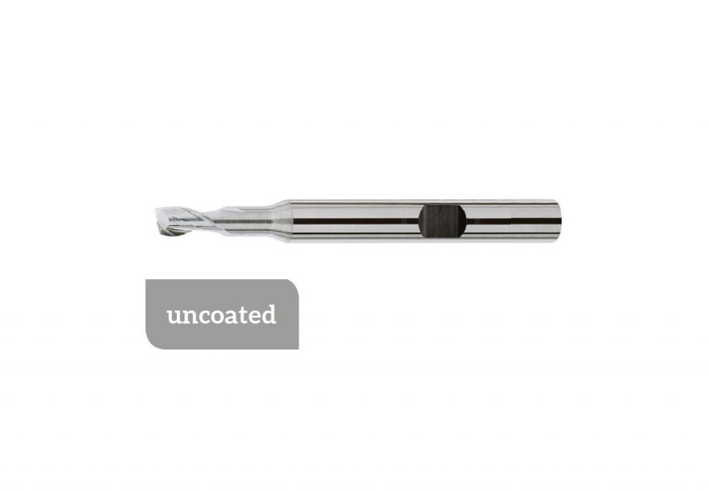 TM-3.2W-0400 Hartmetall Helixfräser Ø4 mit zwei Schneiden, Mittelschneiden, mit zylindrischem Schaft DIN 6535 HB