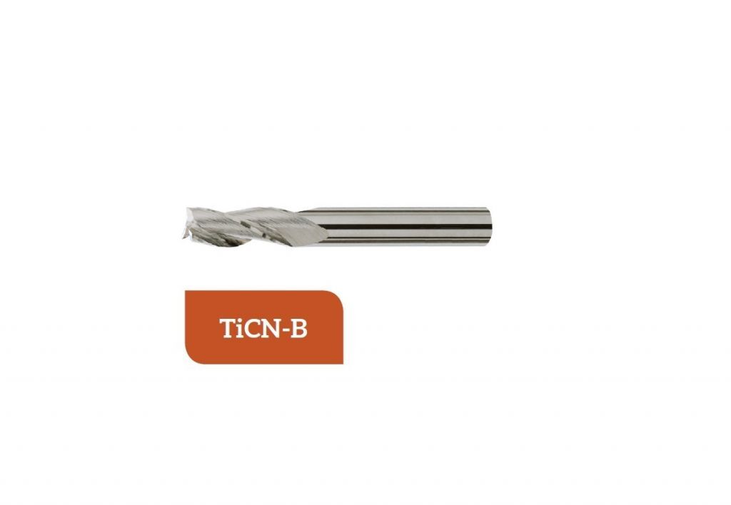 TM-3.3-0200C Fresa elicoidale in metallo duro Ø2.0 a tre taglienti taglio al centro, gambo cilindrico DIN 6535, rivestita TiCN-B
