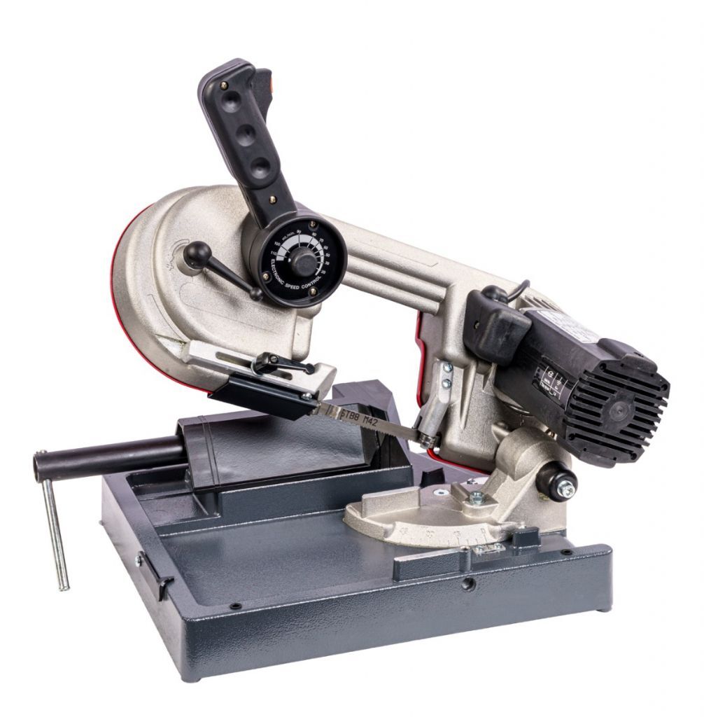 NEBES Elettromeccanica TM105MI Segatrice a nastro portatile con variatore elettronico di velocità e basamento - Lama 1140x13x0,65 mm