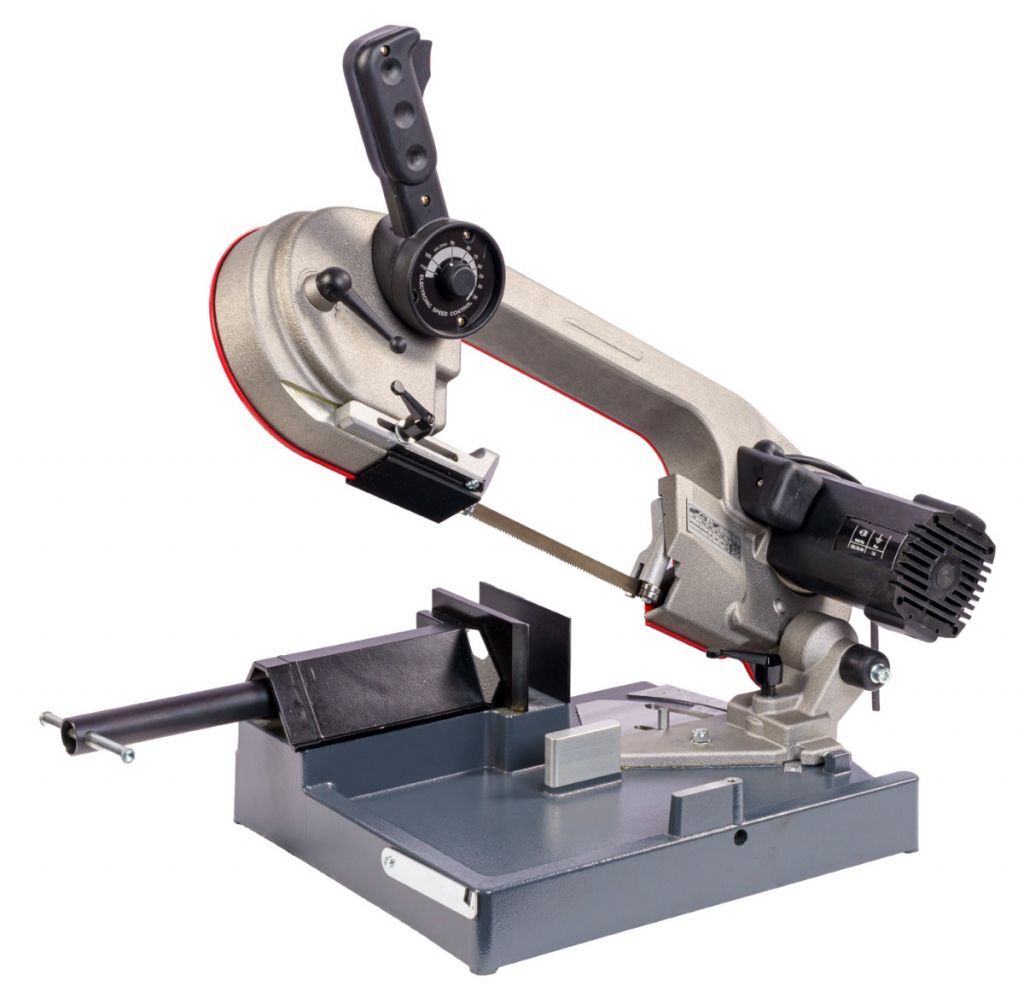 NEBES Elettromeccanica TM125MI Segatrice a nastro portatile ad alte prestazioni con variatore elettronico di velocità e basamento - Lama 1440x13x0,65mm