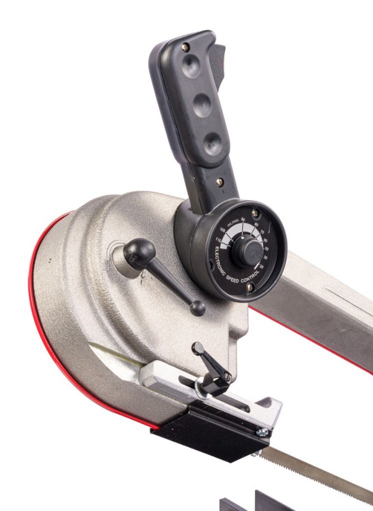 NEBES Elettromeccanica TM125MI Segatrice a nastro portatile ad alte prestazioni con variatore elettronico di velocità e basamento - Lama 1440x13x0,65mm