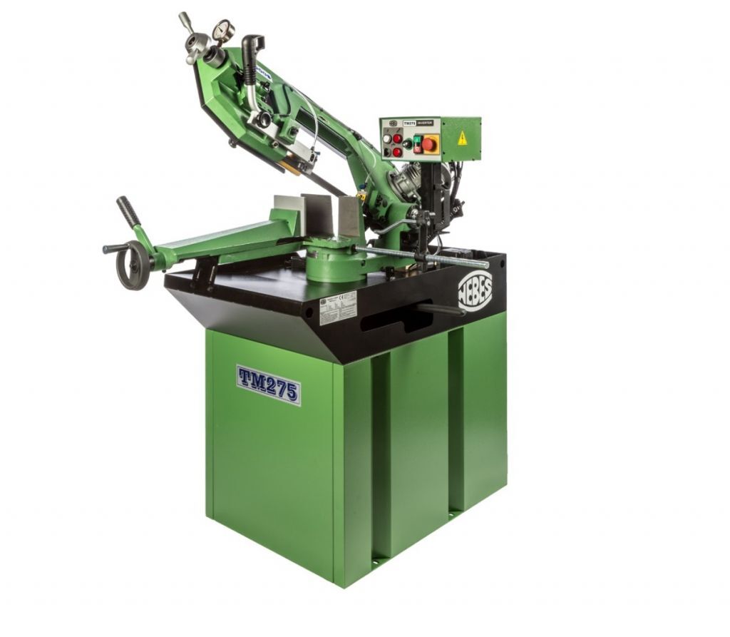 NEBES TM 275 INV Industrie-Bandsaege mit Permanentmagnet-Inverter-Motor 3000W, einphasige Stromversorgung 230 V - Sägeblatt 2080x20x0.90 mm