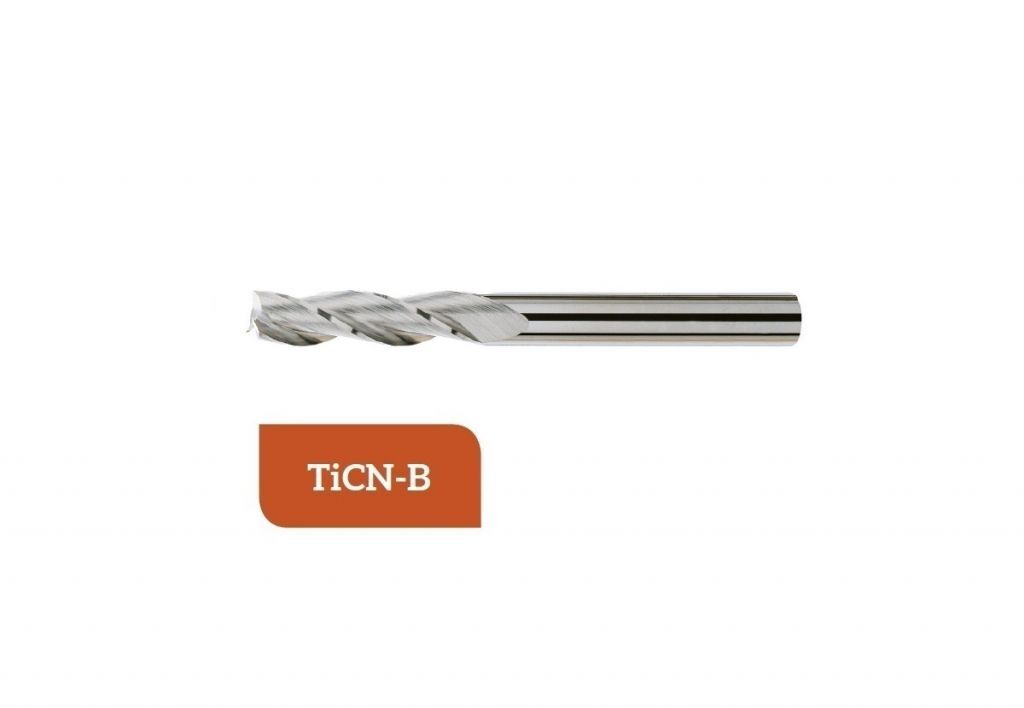 TM-3.3L-1800C Fresa elicoidale in metallo duro Ø18 a tre taglienti taglio al centro con gambo cilindrico DIN 6535, rivestita TiCN-B