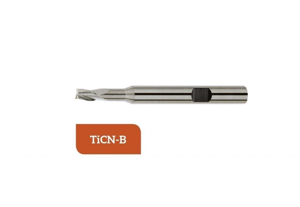 TM-3.3W-0450C Fresa elicoidale in metallo duro Ø4.5 a tre taglienti taglio al centro con gambo cilindrico DIN 6535 HB, rivestita TiCN-B