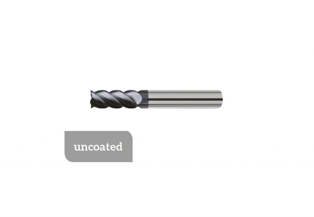 TM-3.445-2000 Fresa a elica 45° metallo duro Ø20 a 4 taglienti, taglio al centro con gambo cilindrico DIN 6527L