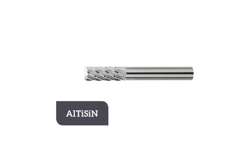 TM-3.51-0800L Fresa a elica 30° multidenti in metallo duro Ø8 a 6 taglienti rivestita AlTiSiN