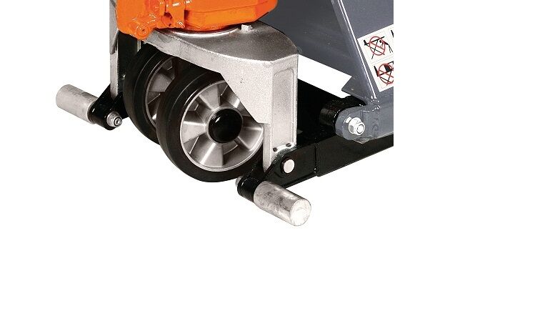 UNICRAFT 6150100 Transpallet a pantografo con sollevamento e discesa tramite dispositivo idraulico, portata 1t, lunghezza forche 1150mm - UNI6150100