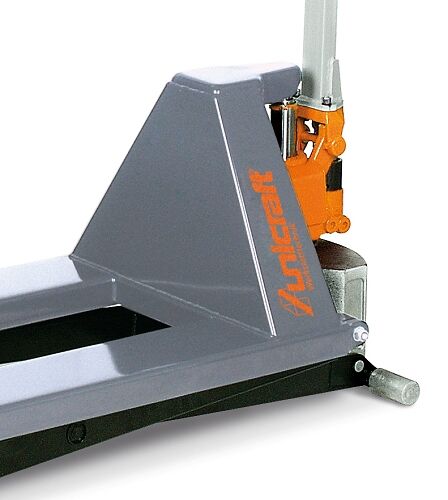 UNICRAFT 6150100 Transpallet a pantografo con sollevamento e discesa tramite dispositivo idraulico, portata 1t, lunghezza forche 1150mm - UNI6150100