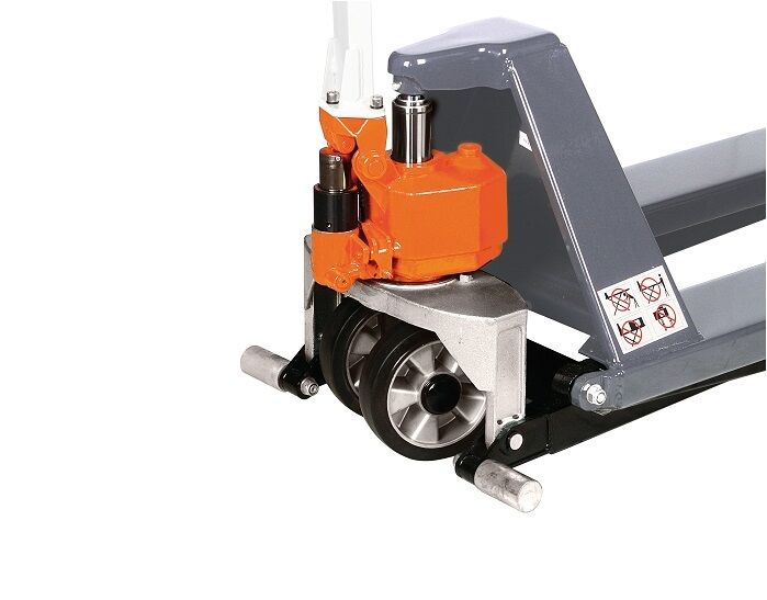 UNICRAFT 6150100 Transpallet a pantografo con sollevamento e discesa tramite dispositivo idraulico, portata 1t, lunghezza forche 1150mm - UNI6150100