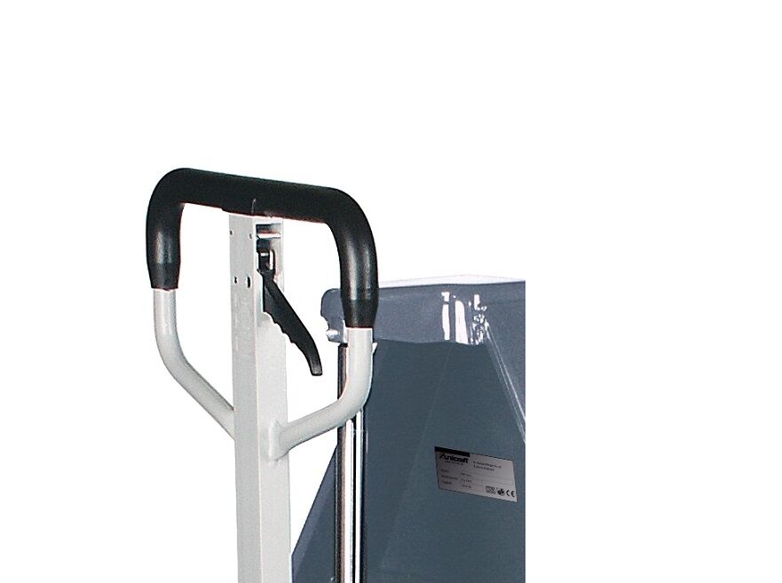 UNICRAFT 6150100 Transpallet a pantografo con sollevamento e discesa tramite dispositivo idraulico, portata 1t, lunghezza forche 1150mm - UNI6150100
