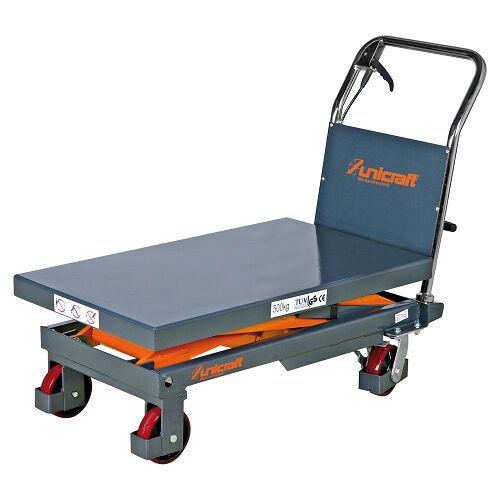 UNICRAFT 6150500 Lifting platform wheeled with hydraulic lifting device with 500 kg load capacity, Model FHT 500 - Max. platform height 900mm