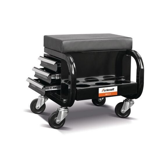 UNICRAFT 6201903 Workshops mounting stool with wheels and drawers for tool storage - Model MH-S 3