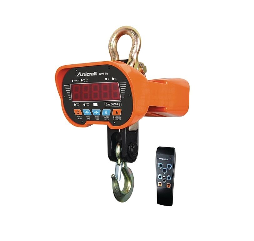 UNICRAFT 6171410 - Bilancia elettronica per carichi sospesi, Display LED luminoso, portata 10 tonnellate, modello KW 100