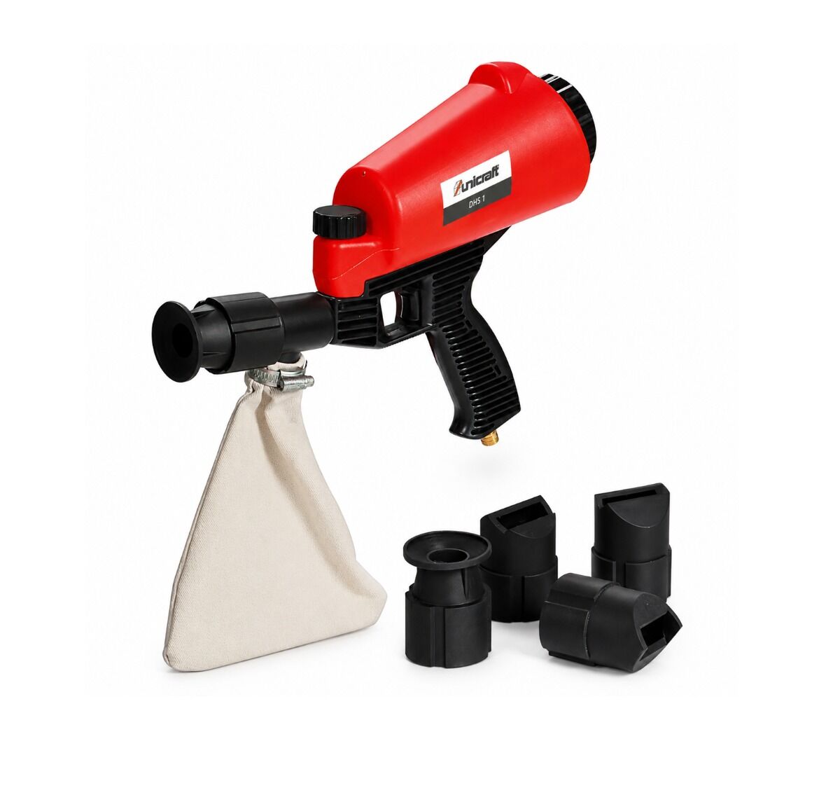 UNICRAFT 6204200 Sabbiatrice manuale ad aria compressa per sverniciare, rimuovere ruggine e restaurare veicoli e barche, volume contenitore 0.9l - Modello DHS 1
