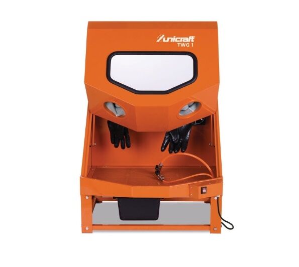 UNICRAFT 6220001 - Cabina lavapezzi per pulire e sgrassare parti automobilistiche, fornita con pistola pneumatica, flusso detergente 0,8 l/min, modello TWG 1
