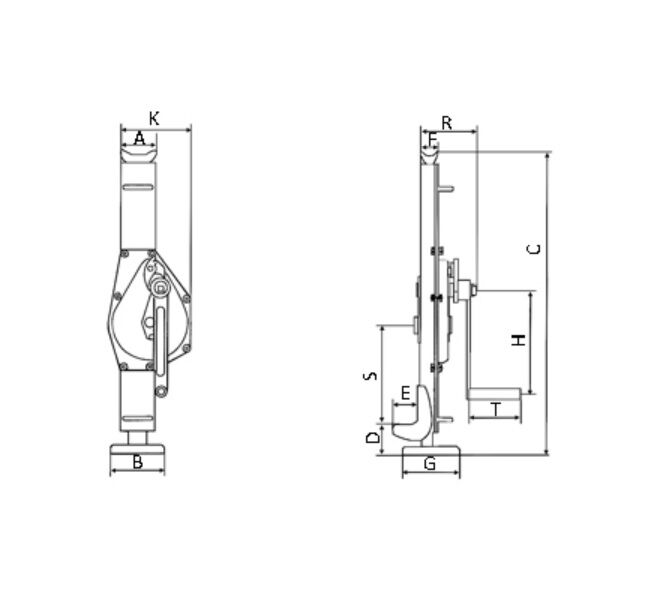 UNICRAFT 6171203 - Binda manuale ad ingranaggi, portata 3 tonnellate, altezza di sollevamento 335mm, modello SW 30