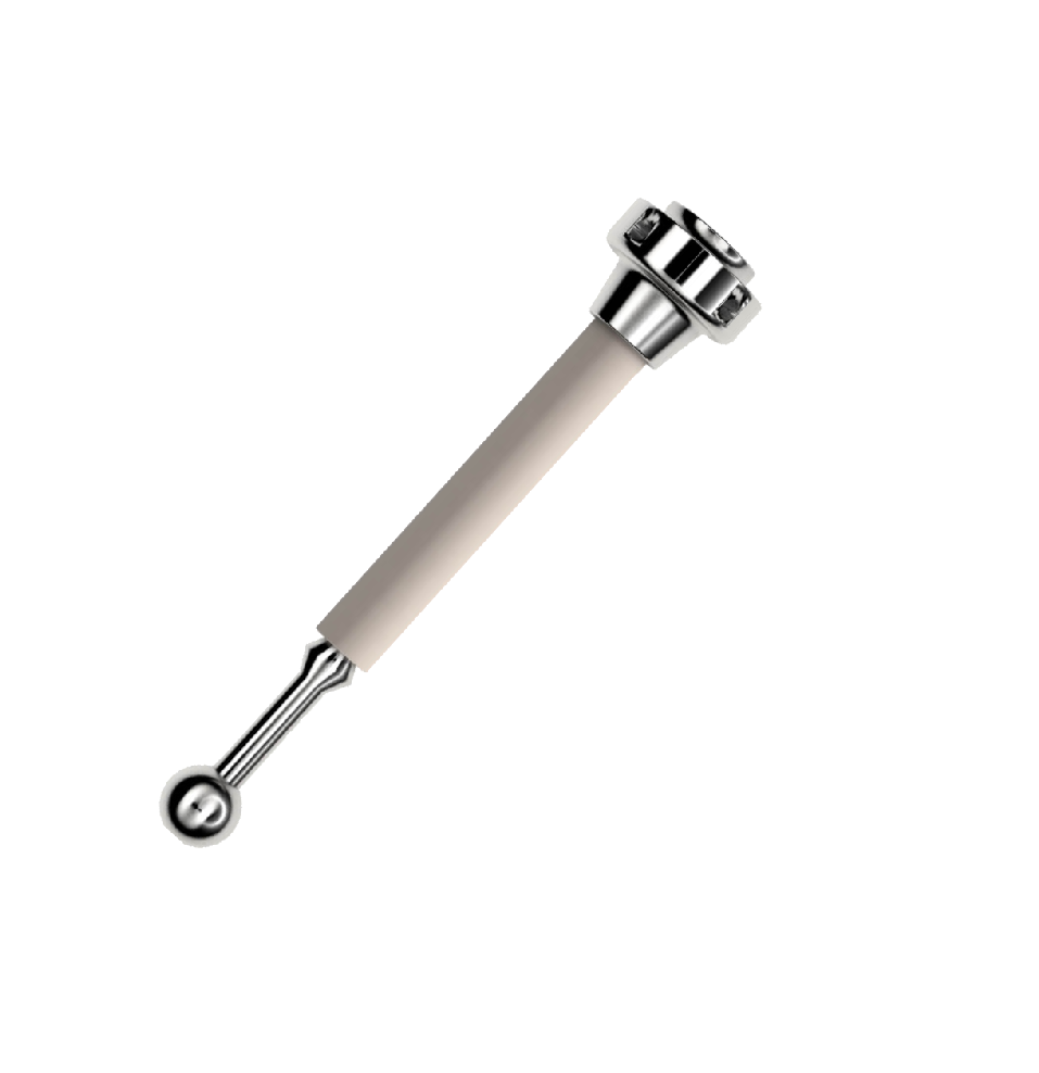 975.512 Tasteinsatz Standard 57 mm lang für Haff- und Schneider-Zentriergeräte, Kugeldurchmesser Durchm. 6 mm, Keramikschaft