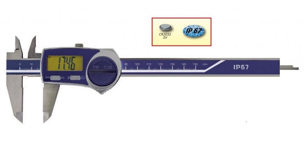 VOGEL 215.620 DIGITALER TIEFENMESSER 200X50 - Schutzart IP67 - Schraubverschluss oben