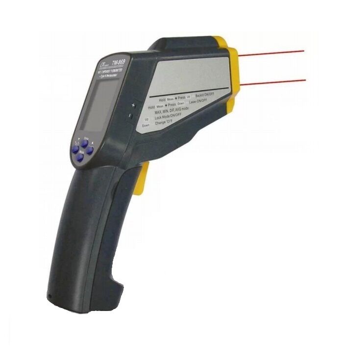 960.201 Präzises und kompaktes Dual-Laser-Infrarot-Thermometer, Messbereich -30°C bis 1000°C