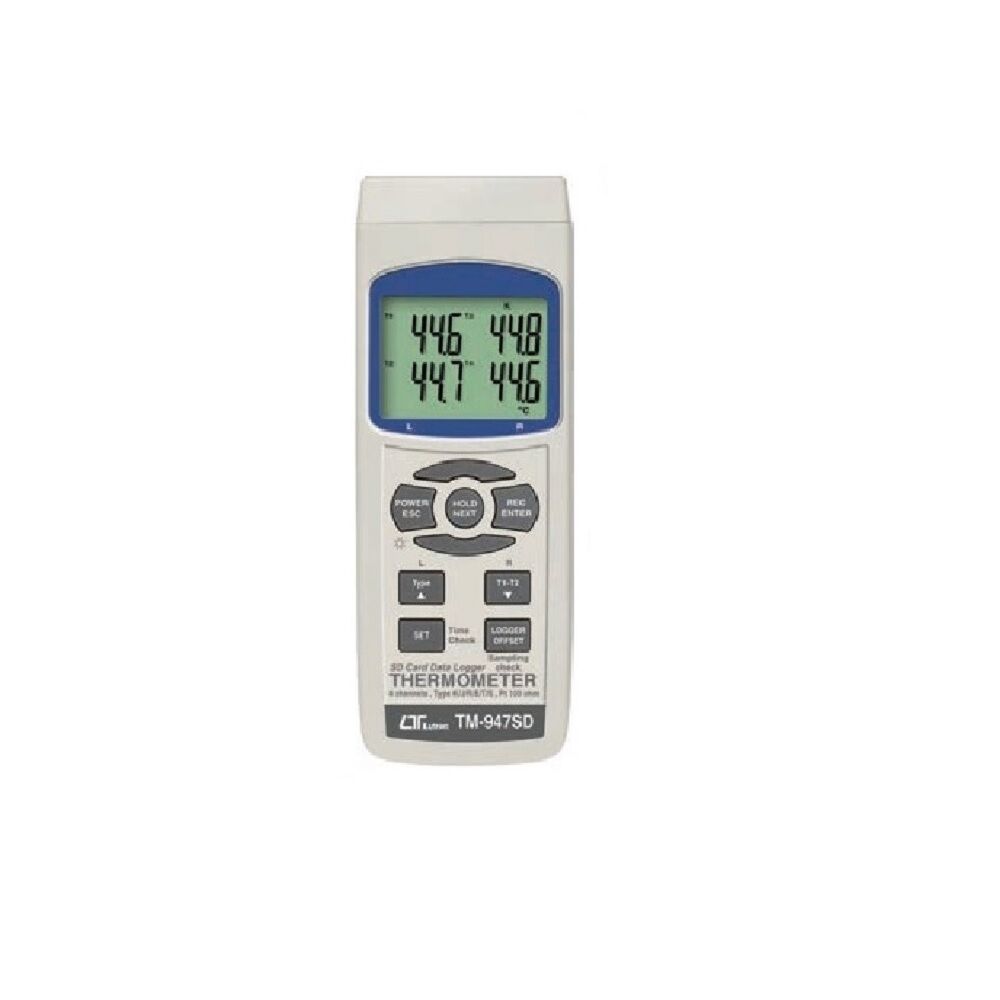 VG965.901 4-channel thermometer for K/J/T/E/R/S and Pt 100 Ohm probes - Measuring range -100°C to 1,300°C