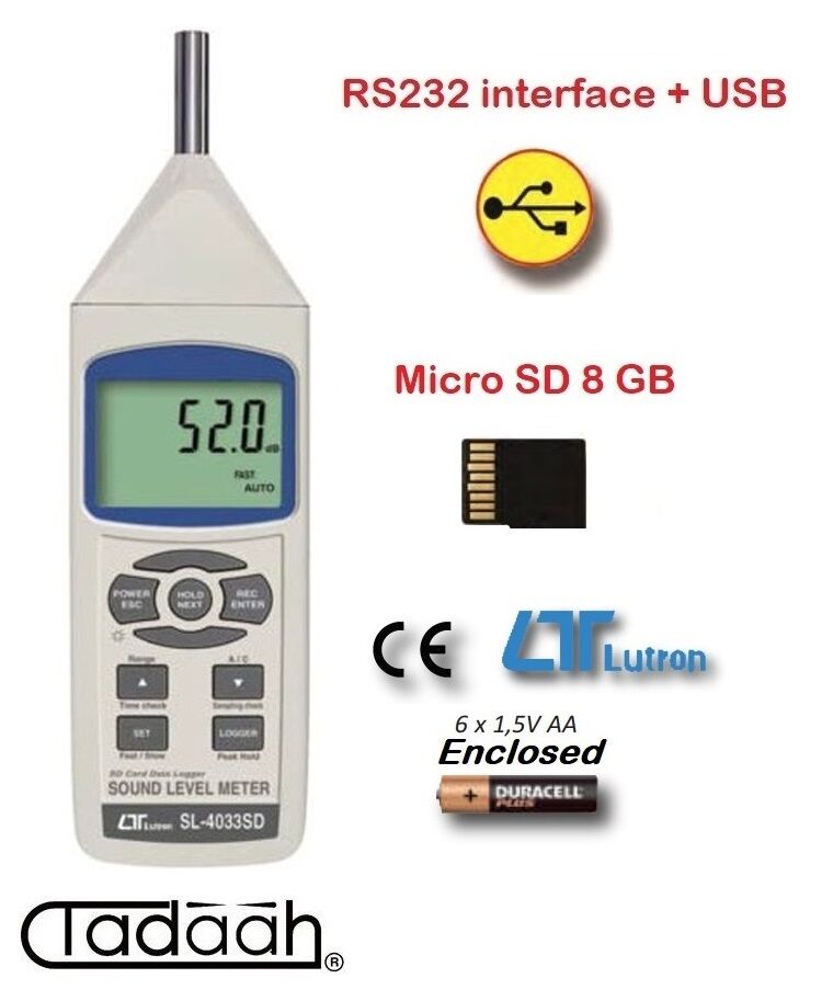 VG980-601 Sound level meters class I (A+C) with SD card