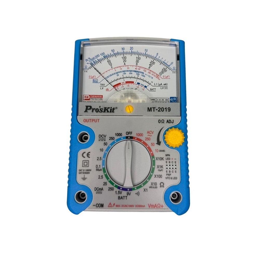 985.300 Analoges Multimeter 500V mit großer Anzeige, 6 Funktionen, 16 Bereiche