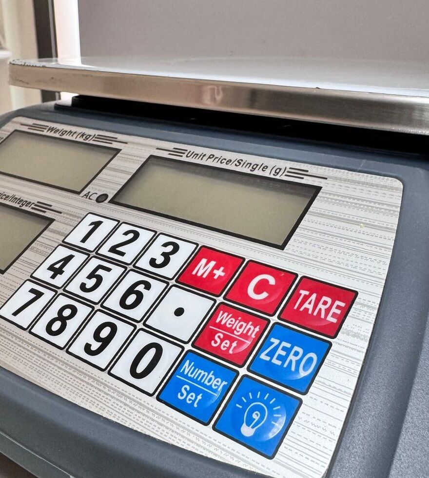 VOGEL 879.030 Bilancia contapezzi digitale con doppio LCD - Capacità 3Kg - Risoluzione 0.1gr
