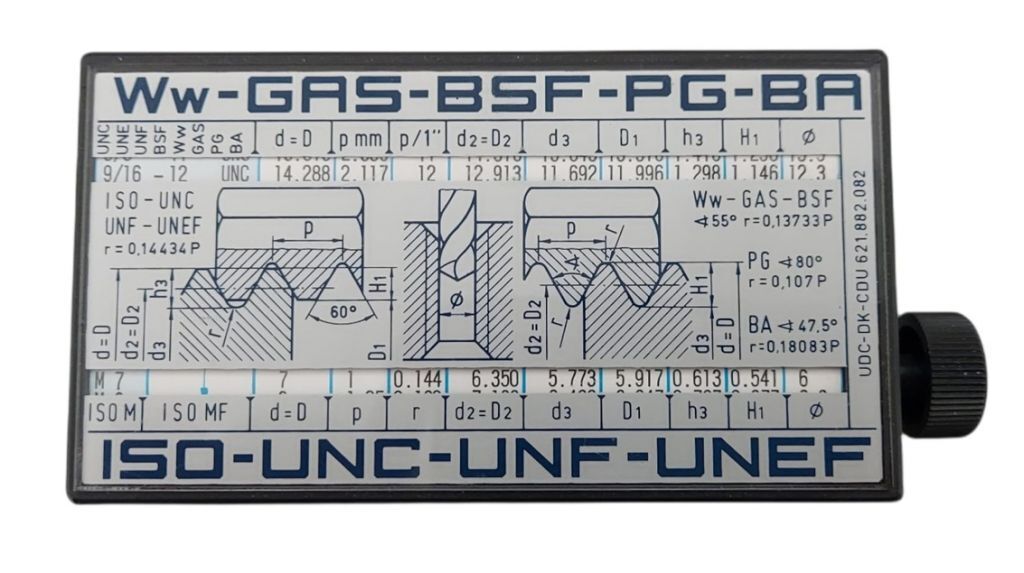 VG410-350 Box dati tabelle girevoli Filetor - completo di contenitore in plastica antipolvere