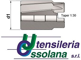 150 UTENSILERIA OSSOLANA Alesatori a macchina a manicotto in HSSE con diametro a scelta da Dia. 20 H7 a Dia. 70 H7 e taglienti a elica sinistra da Z=8 a Z=16, attacco foro conico 1/30