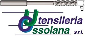 225 UTENSILERIA OSSOLANA Alesatori a macchina in HSSE con diametro a scelta da Dia. 2 a Dia. 20 H7 e taglienti Z=3 o Z=4 a elica sinistra, codolo cilindrico