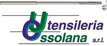 832-A UTENSILERIA OSSOLANA Alesatori extra lunghi in metallo duro, taglienti elica sinistra 6°, rivestito Alcrona pro, codolo cilindrico Toll. h8, con diametro a progressione centesimale a scelta